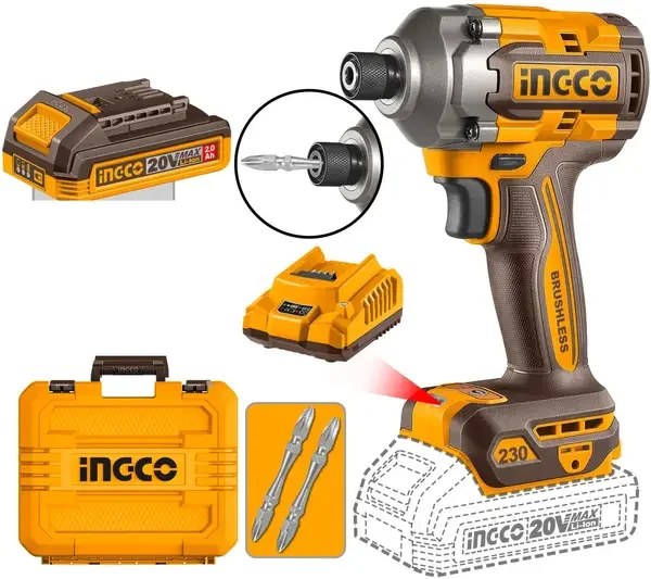 VISSEUSE A CHOC 20V 230N/M INGCO