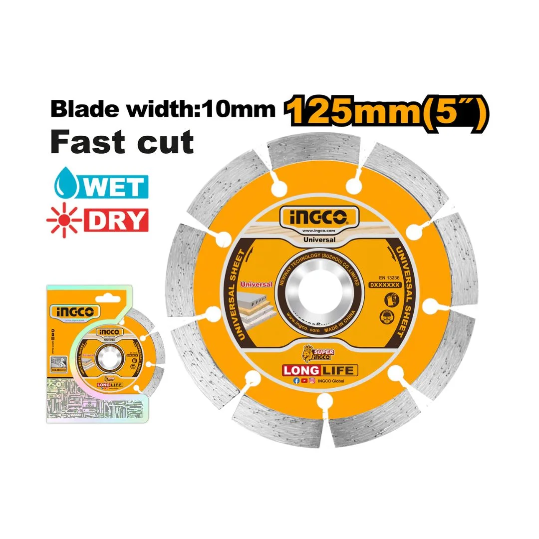 DISQUE DIAMANT 125MM  A EAU ET SEC INGCO